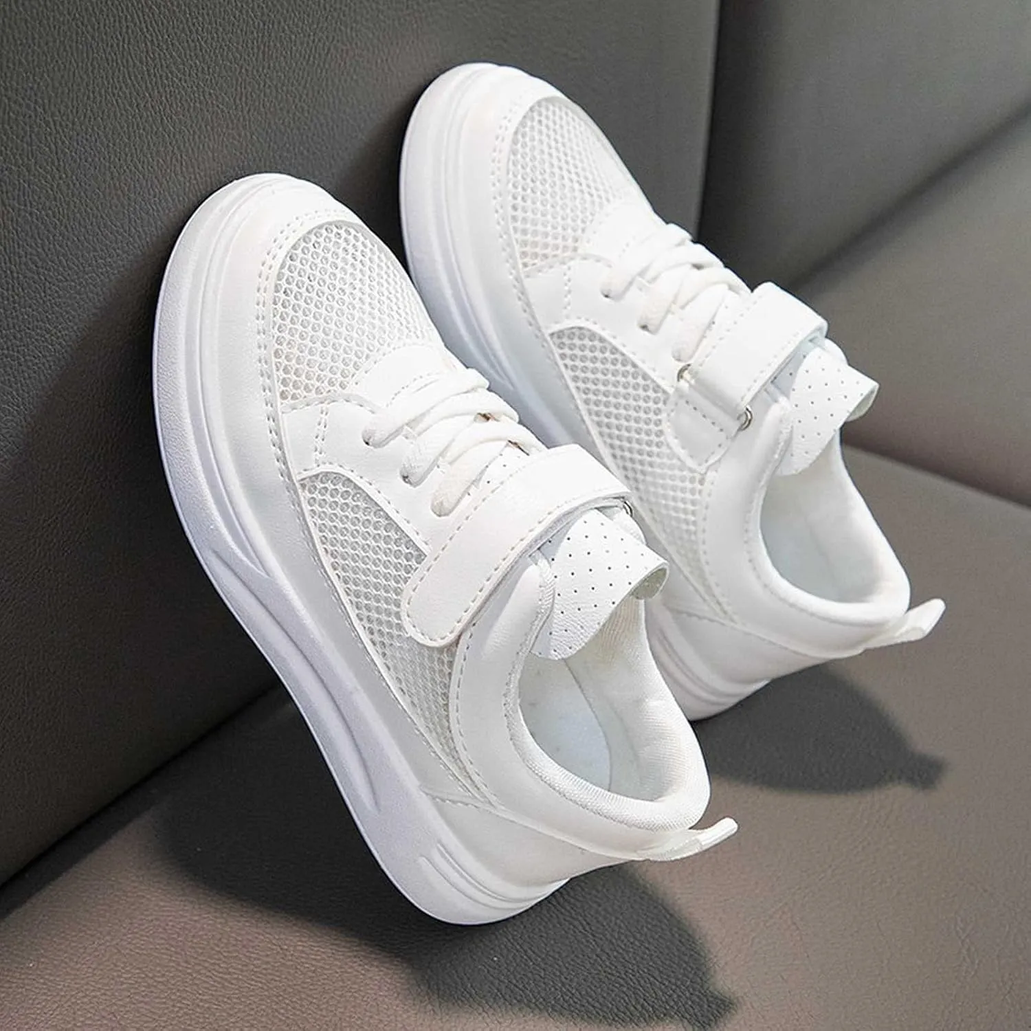 5‐12years Baby Baby First Walking Sneakers Girls Boys Lightweight Breathable Mesh First Shoes with Lace