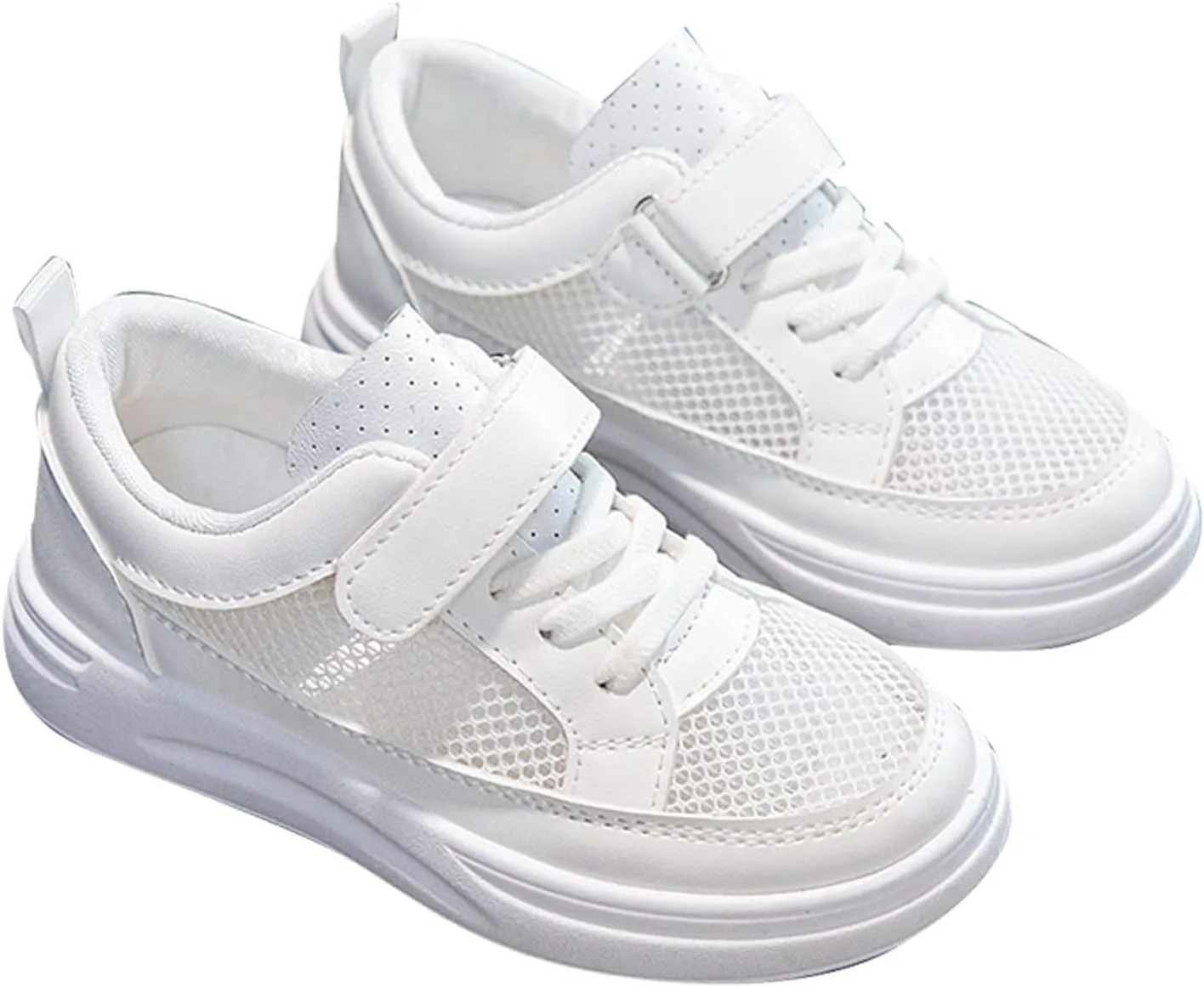 5‐12years Baby Baby First Walking Sneakers Girls Boys Lightweight Breathable Mesh First Shoes with Lace