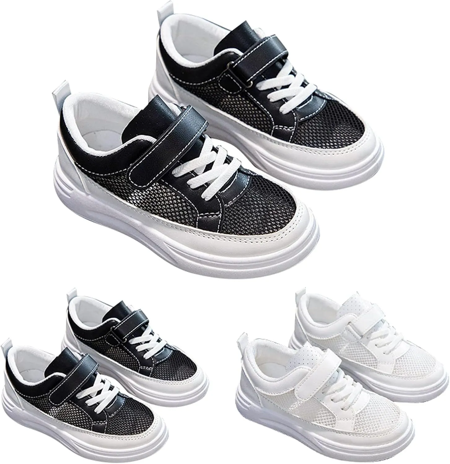 5‐12years Baby Baby First Walking Sneakers Girls Boys Lightweight Breathable Mesh First Shoes with Lace
