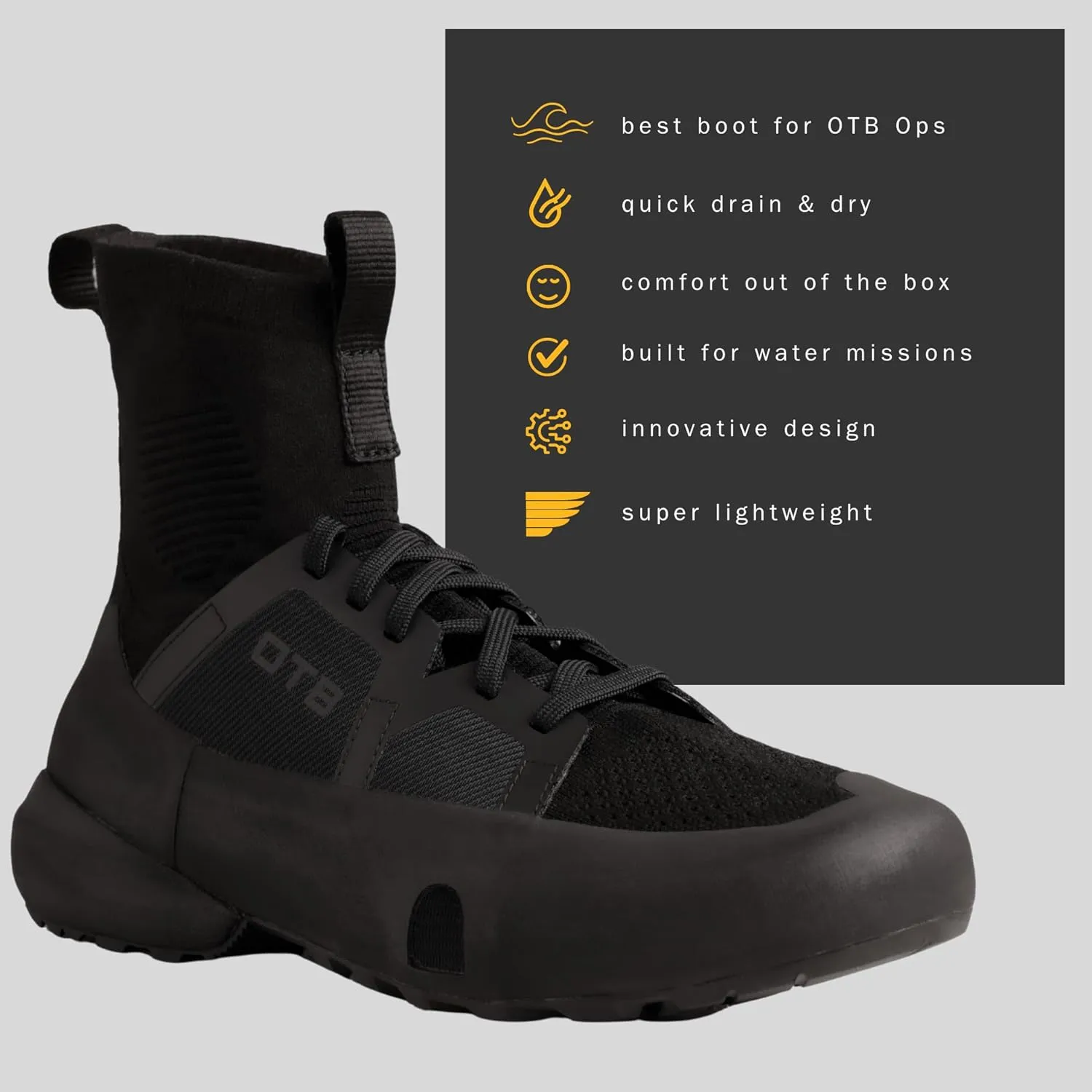 Abyss Tactical Boots  Mens Lightweight, Water-Friendly Combat Boots with Drainage & Grip for All Terrains