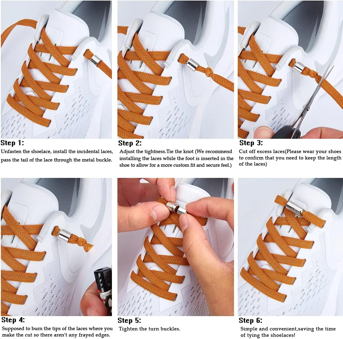 anan520 Elastic Shoe Laces - Elastic No Tie Shoelaces for Adults & Kids Shoes