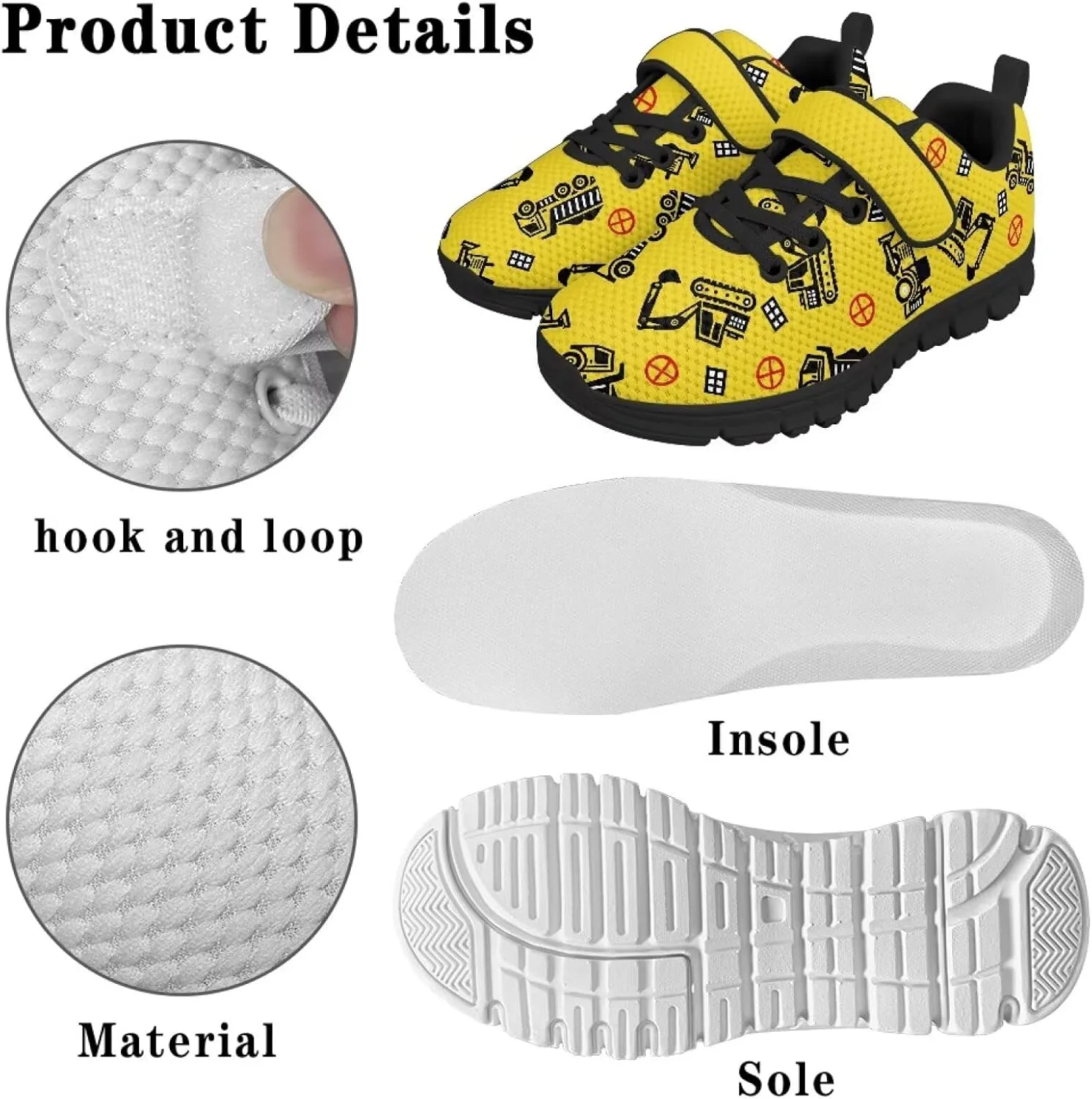 Boys Tennis Shoes Beathable Mesh Gym Athletic Shoes for Daily Wear