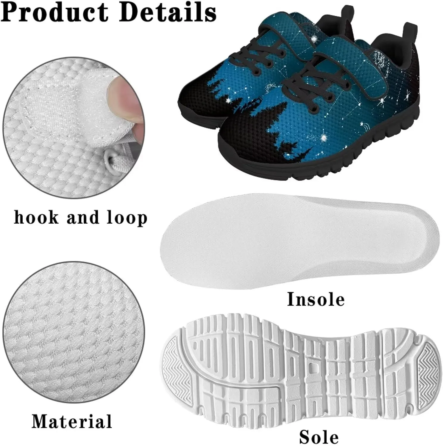 Boys Tennis Shoes Beathable Mesh Gym Athletic Shoes for Daily Wear