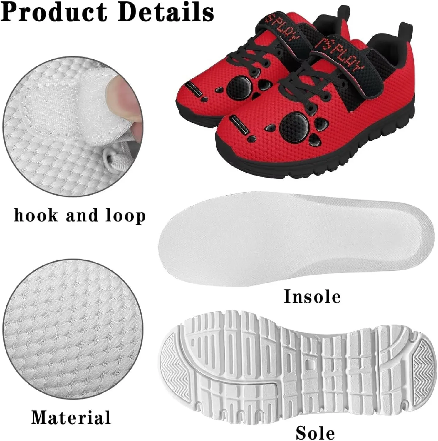 Boys Tennis Shoes Beathable Mesh Gym Athletic Shoes for Daily Wear