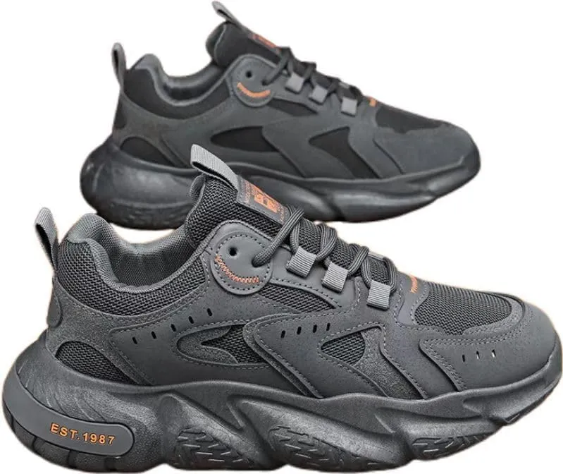 Breathable Mesh Lace Up Sneakers for Men Casual Athletic Shoes for Outdoor Skateboarding Comfortable