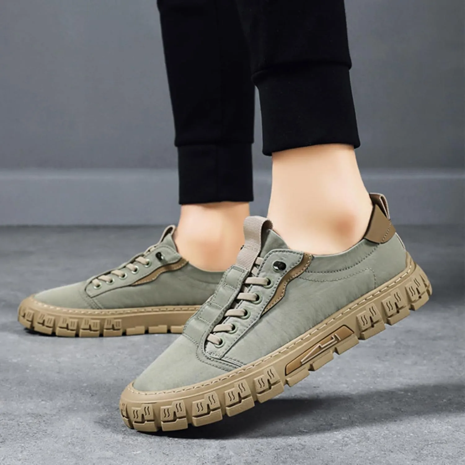 Canvas Shoes Men's Breathable New Men's Shoes Fashionable and Versatile Casual Board Mens Leather Shoes Casual Hand Sewn