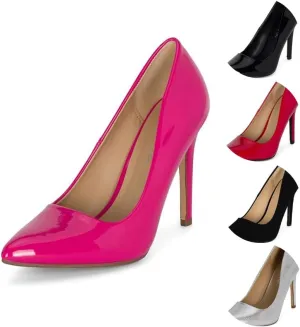 Chariot & Co: Mall- Womens Closed Toe High Heels Dress Pointed Toe Wedding Stiletto Pump Shoes - 4" Heel
