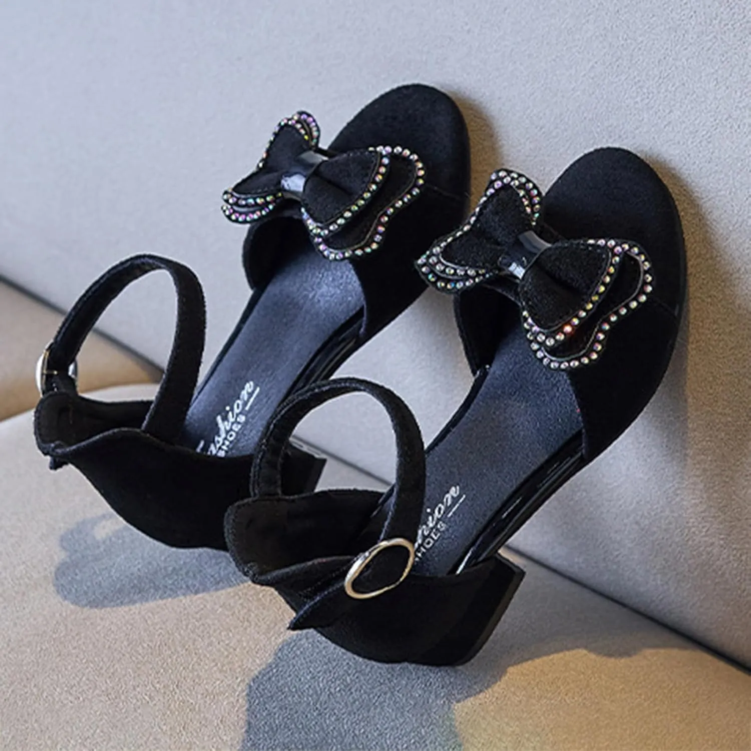 Children's Sandals Girls Shoes High Heels Korean Beach Shoes Medium and Large Children's Performance Girls Sandal
