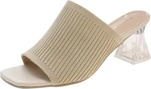 Chunky Block Low Heels Open Toe Heeled Sandals Girls Women Sandals Platform Sandal