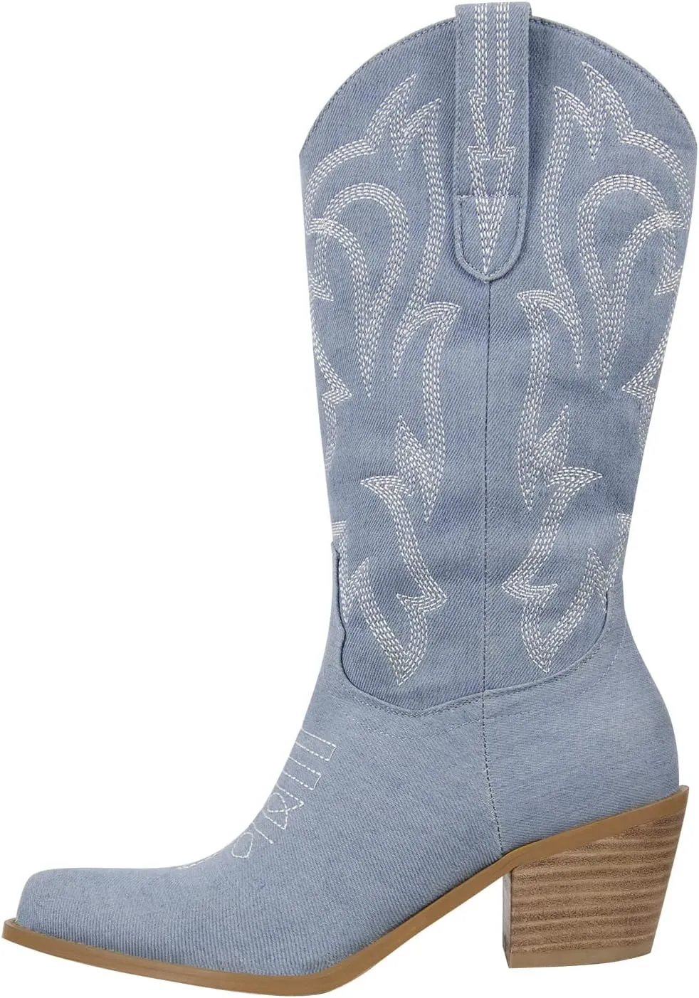 Cowboy Cowgirl Boots for Women Knee High Denim Boots