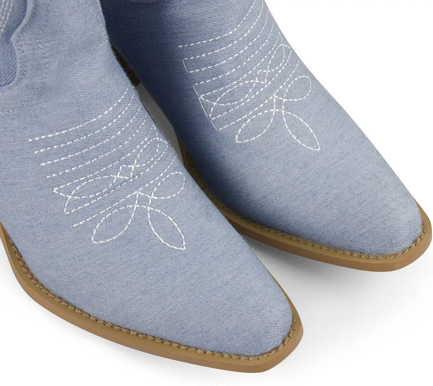 Cowboy Cowgirl Boots for Women Knee High Denim Boots