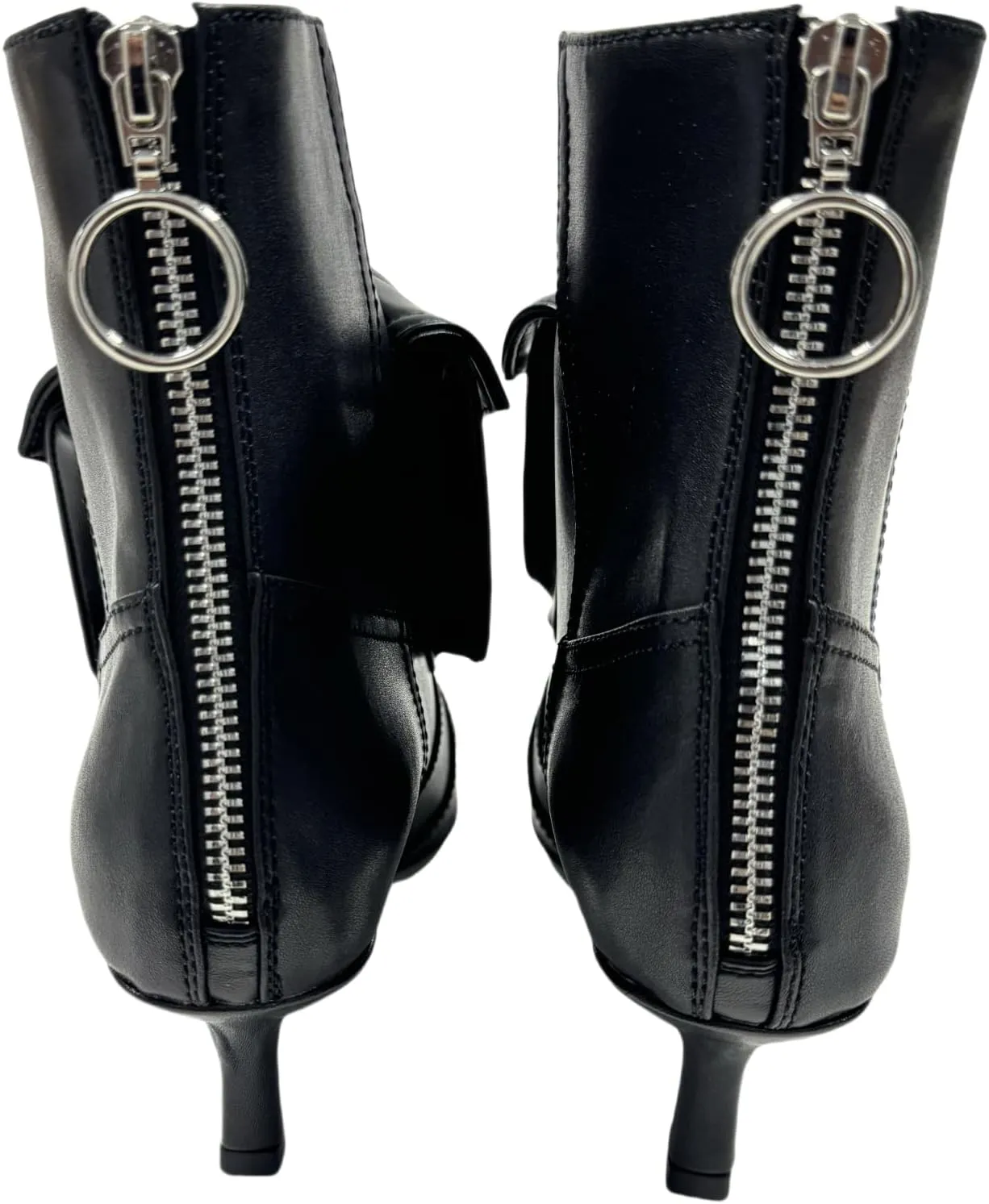 Denim Boots for Women Short Ankle Jeans Booties Kitten Low Heel Boots Womens Pointed Toe Boot With Zipper Fashion Casual Shoes