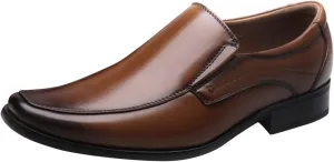 Dress Oxfords Shoes for Men Comfortable Business Slip On Work Shoes Solid Color Leather Shoes Casual Shoes