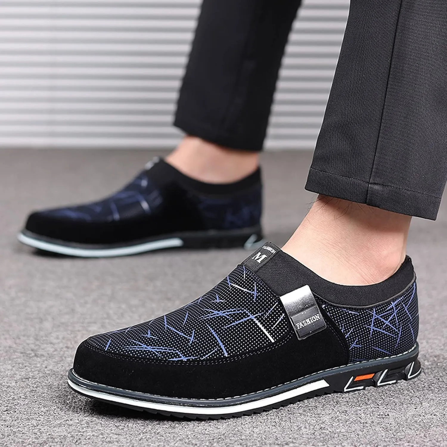 Dress Shoes Wide Feet Men Fashion Style Men's Breathable Comfortable Business Slip On Work Leisure Hit Color Leather Shoes Men's Business Casual Shoes 10.5