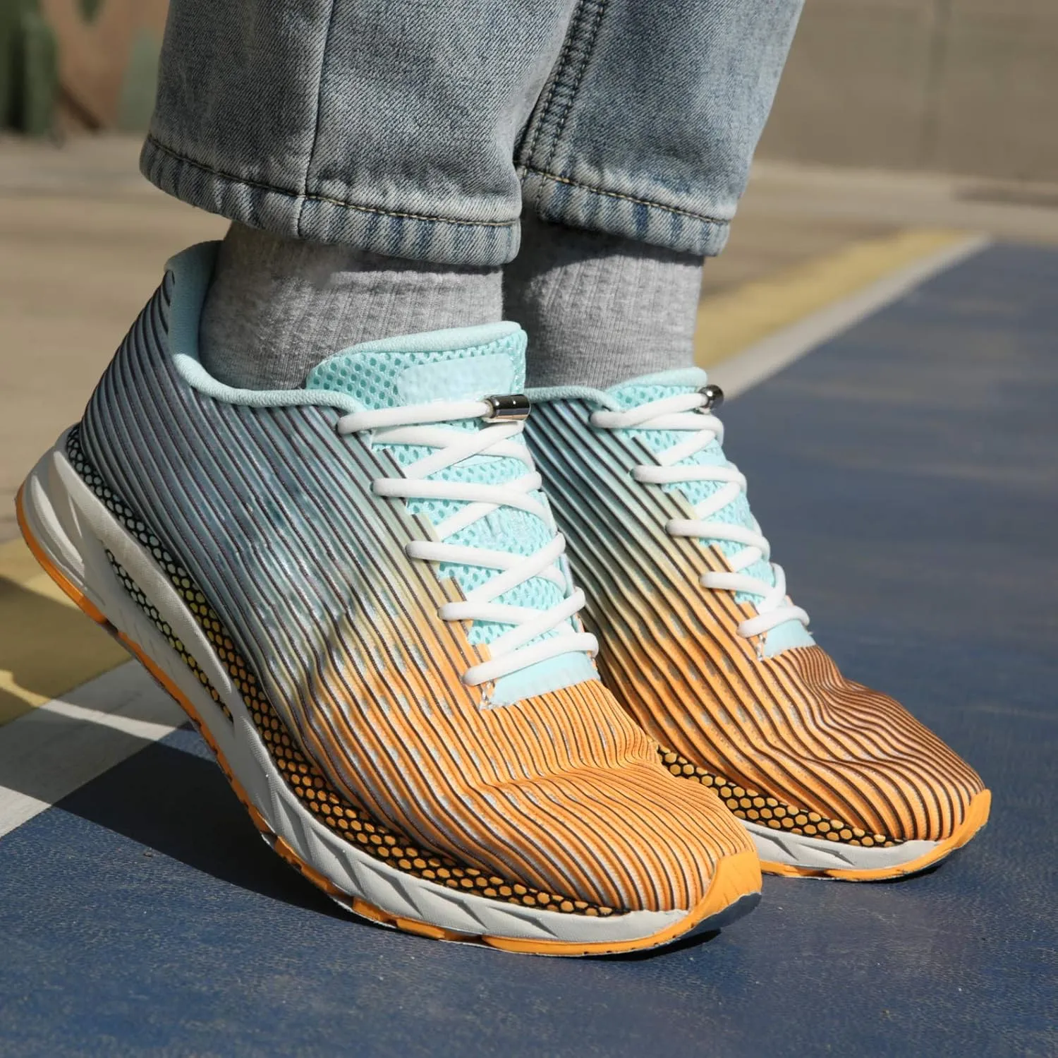 Elastic Shoe Laces for Kids and Adults Sneakers,Elastic No Tie Shoelaces