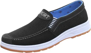Fashion All Season Men Casual Shoes Flat Round Toe Non Slip Cloth Upper Colorblock Minimalist Shoes for Men Casual
