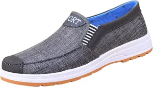 Fashion All Season Men Casual Shoes Flat Round Toe Non Slip Cloth Upper Colorblock Minimalist Shoes for Men Casual