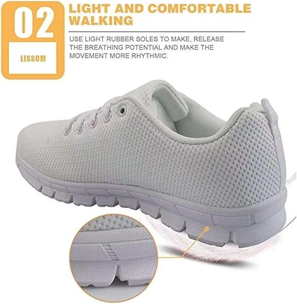 FKELYI Women's Running Tennis Walking Sneakers Lightweight Athletic Shoes Mesh Flats