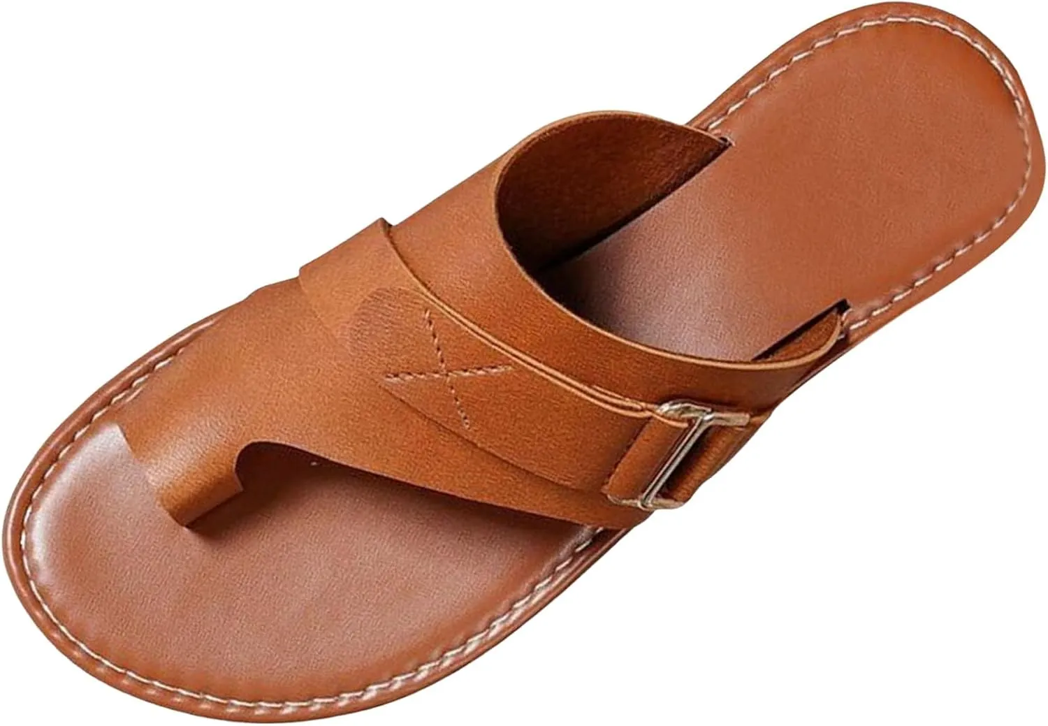 Flat Sandals for Women Slip On Slide Slippers Comfortable T-Strap Flip Flops Beach Dressy Outdoor Walking Summer Shoes
