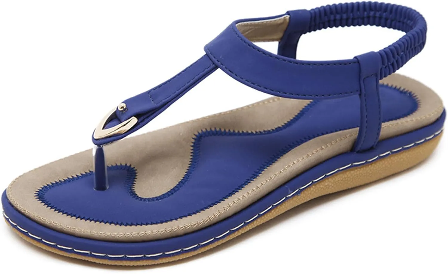 Flip Flops for Women Comfortable Open Toe Soft Cushion Flat Sandals Summer Dressy Clip Toe Leather Upholstery T-Strap Flip Flop Thong Sandals