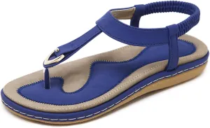 Flip Flops for Women Comfortable Open Toe Soft Cushion Flat Sandals Summer Dressy Clip Toe Leather Upholstery T-Strap Flip Flop Thong Sandals