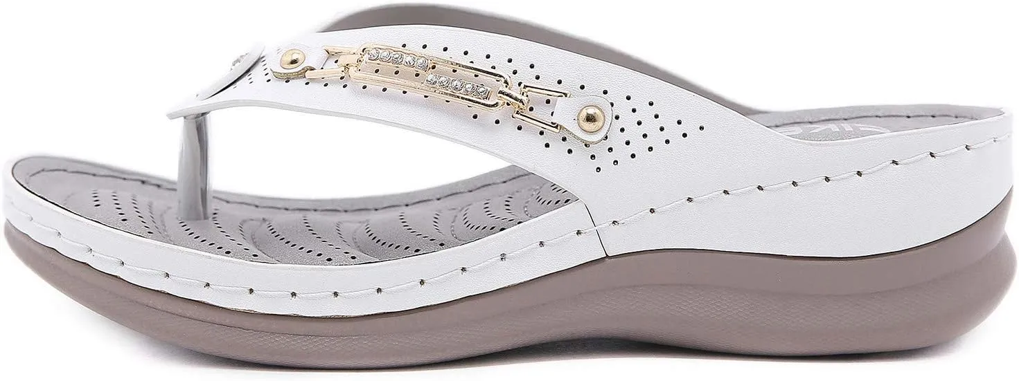 Flip Flops Women Comfort Beach Thong Sandals Indoor Outdoor Sandals for Women Comfort Walking Summer Beach Thong Sandals