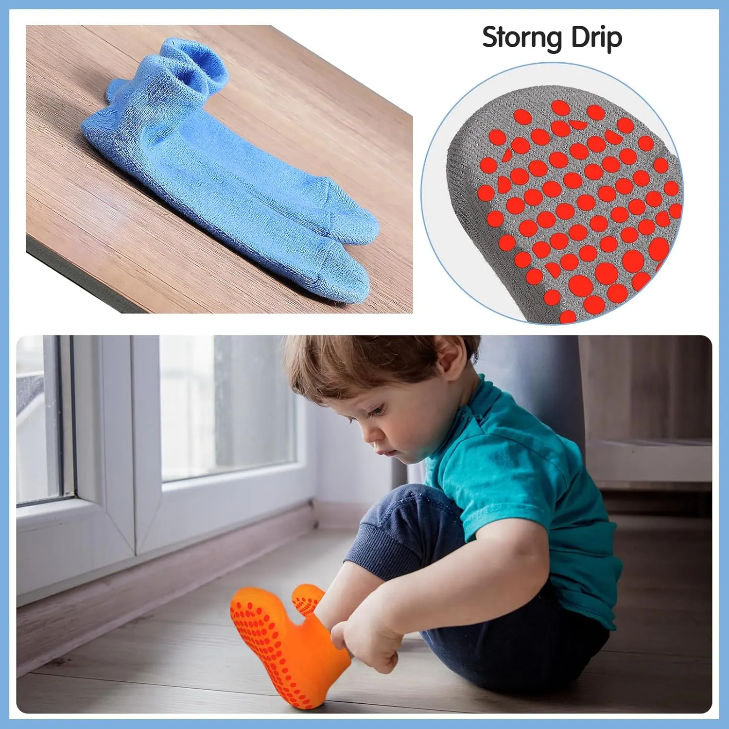 Geyoga 12 Pairs Non Slip Socks Ankle Grip Anti Skid Socks for Boys Toddlers Girl
