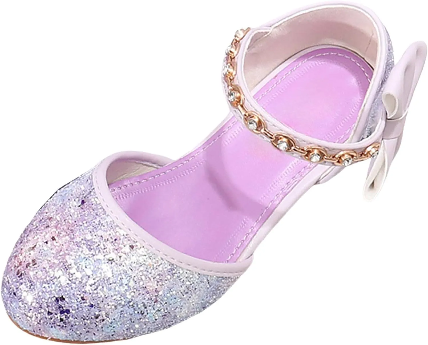 Girls Sandals High Heels Rhinestone Bow Model Show Crystal Shoes Girls White Sandals Little Girl Sandles