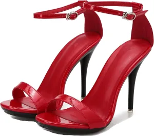 Hanfike Ankle Strap High Heels for Women Sexy Ankle Strap Open Toe Summer Sandals