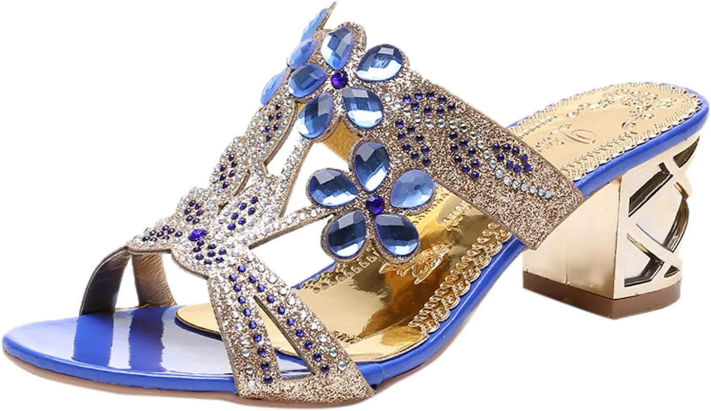 Heeled Sandals Open Toe Ankle Strap Chunky Heels Mouth And High Women's Slippers Women's sandals