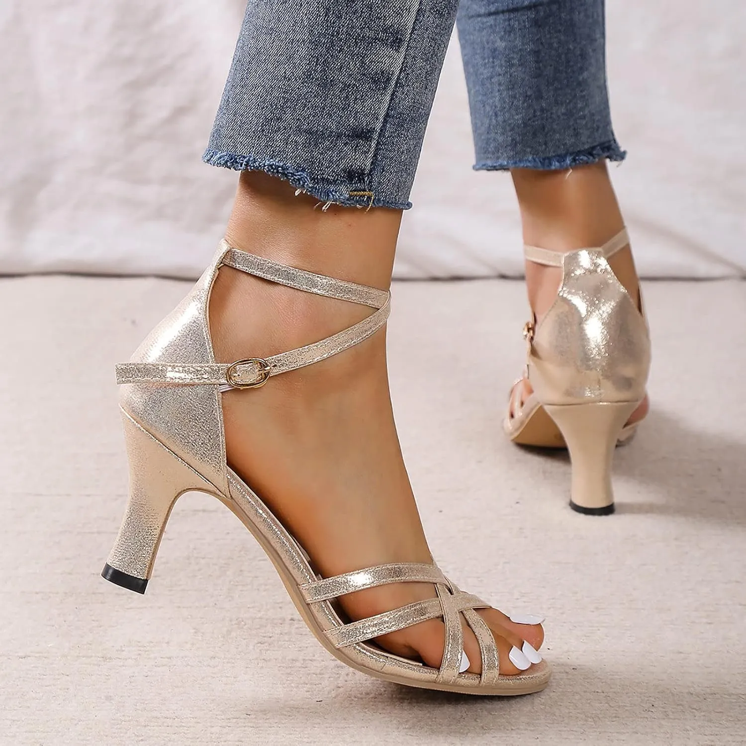 Heeled Sandals Open Toe Mules Dress Sandal Heeled Sandals