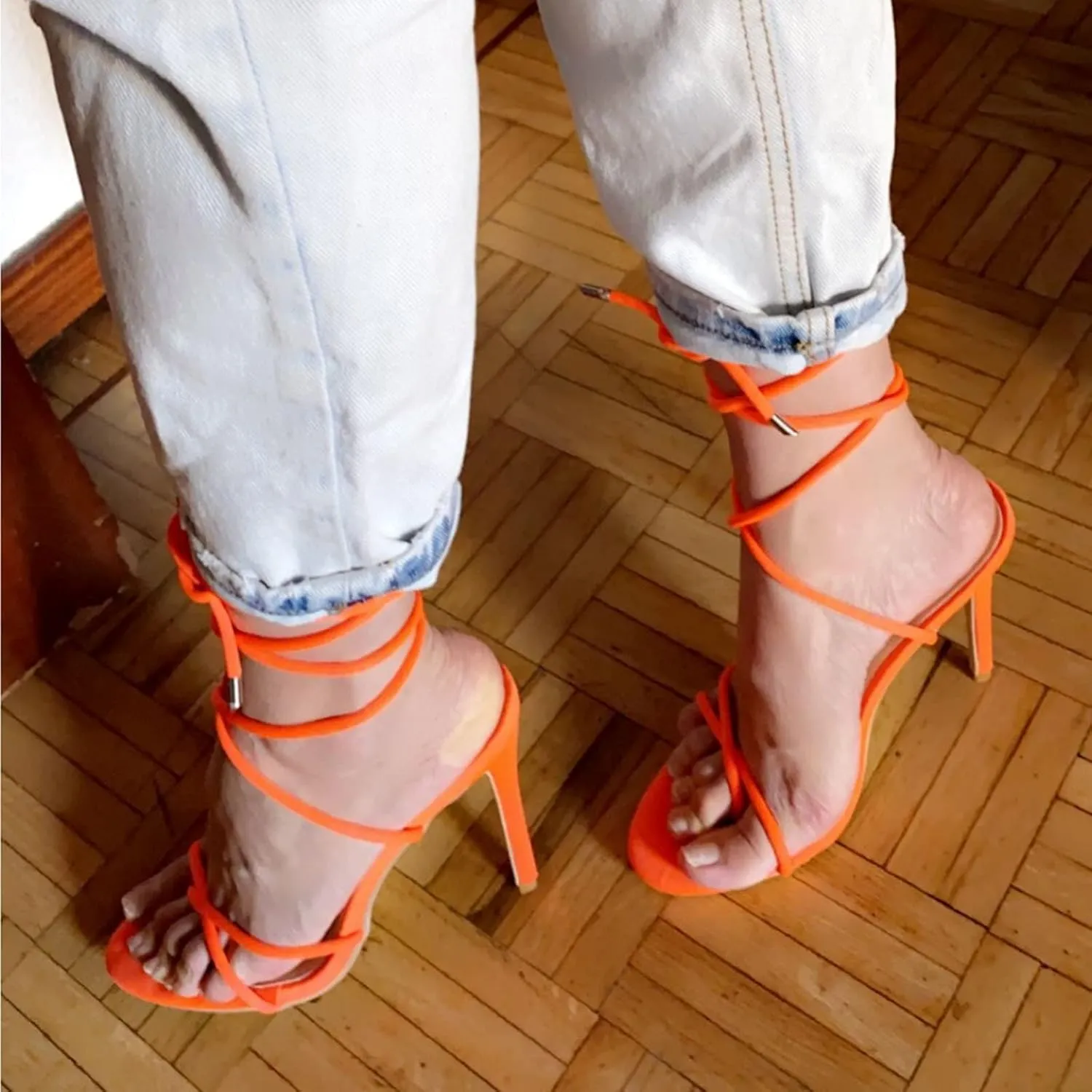 Heeled Strappy Sandals for Women Wide Width Heeled Sandal Dressy Womens Thong Shoes Dressy Shoe Dressy Summer Heeled