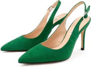 JOY IN LOVE Womens Slingback High Heels Stiletto Pointed Closed Toe Pumps