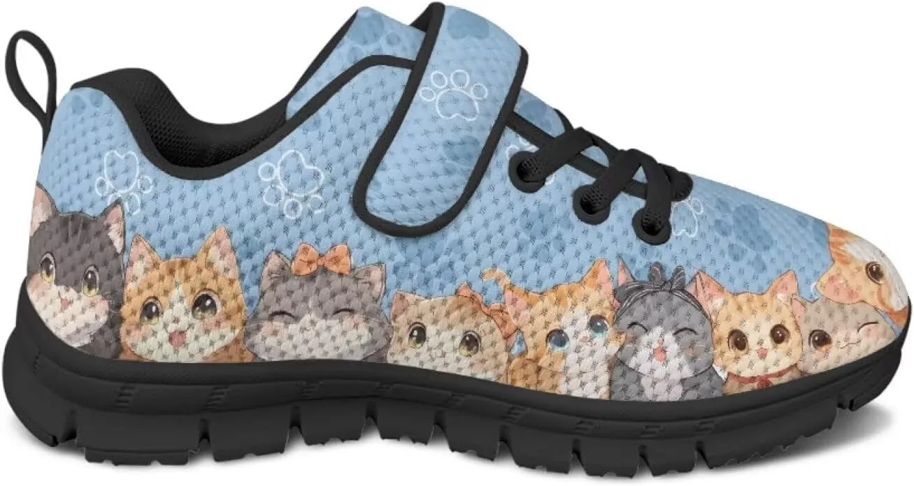 Kids Athletic Shoes Girls Boys Slip on Running Shoes Mesh Gym Footwear