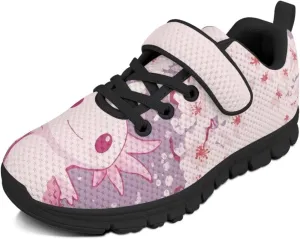 Kids Athletic Shoes Girls Boys Slip on Running Shoes Mesh Gym Footwear