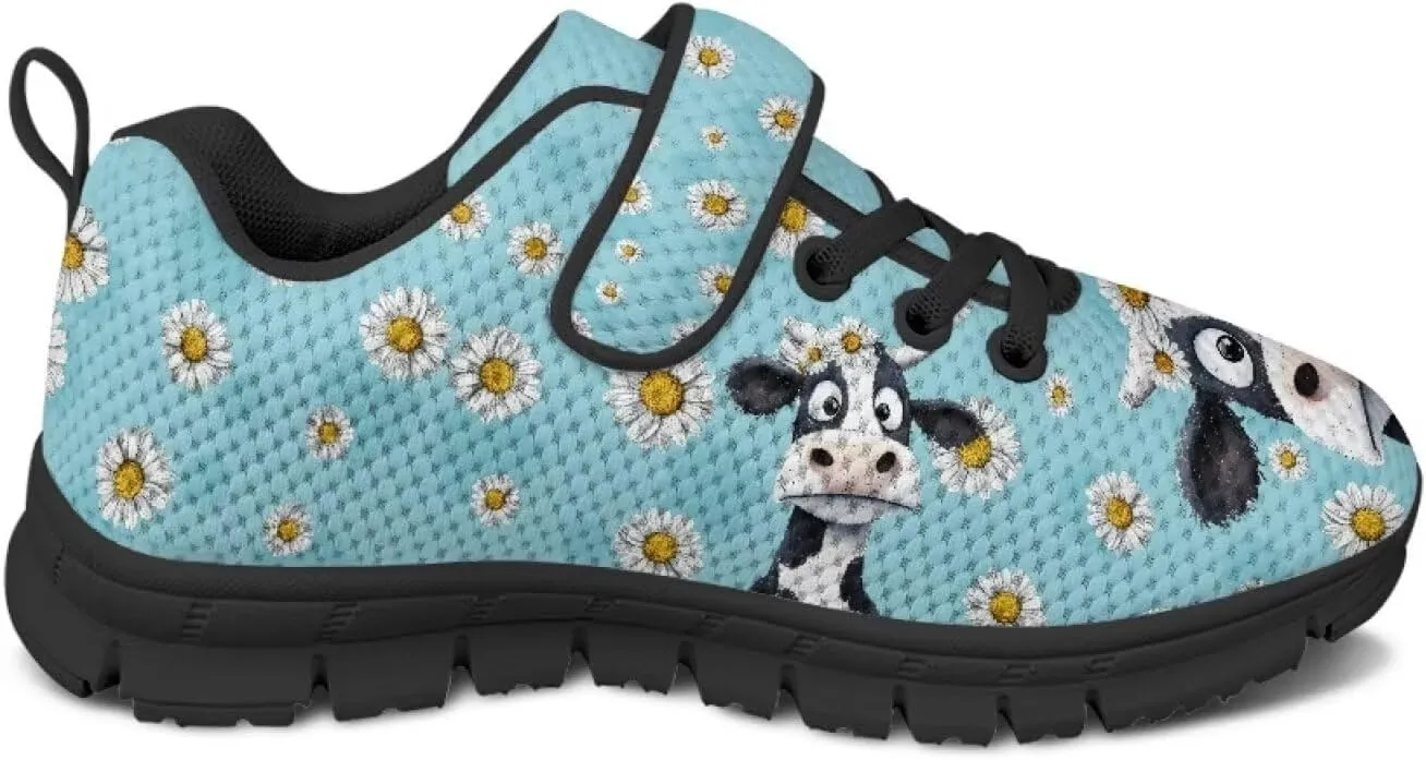 Kids Athletic Shoes Girls Boys Slip on Running Shoes Mesh Gym Footwear