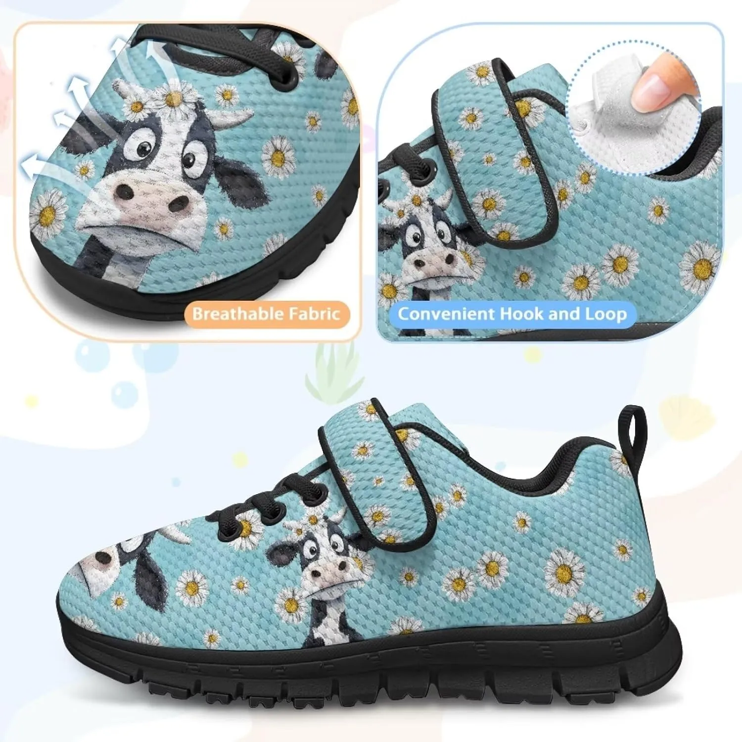 Kids Athletic Shoes Girls Boys Slip on Running Shoes Mesh Gym Footwear