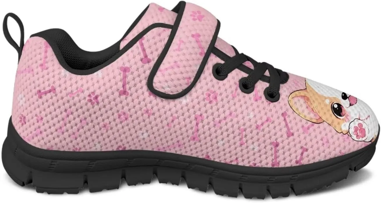 Kids Athletic Shoes Girls Boys Slip on Running Shoes Mesh Gym Footwear
