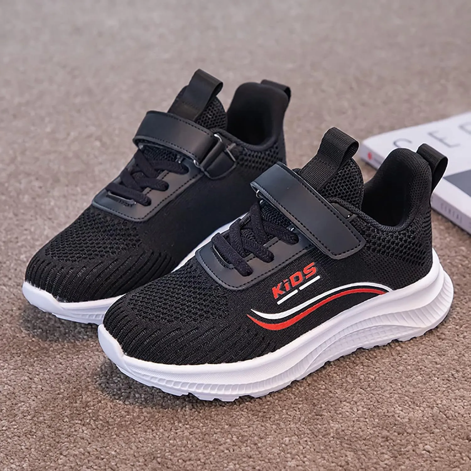 Kids Mesh Shoes Boys Girls Sneakers Lightweight Athletic Walking/Running Tennis Slip On Shoes(Toddler/Big Kid)