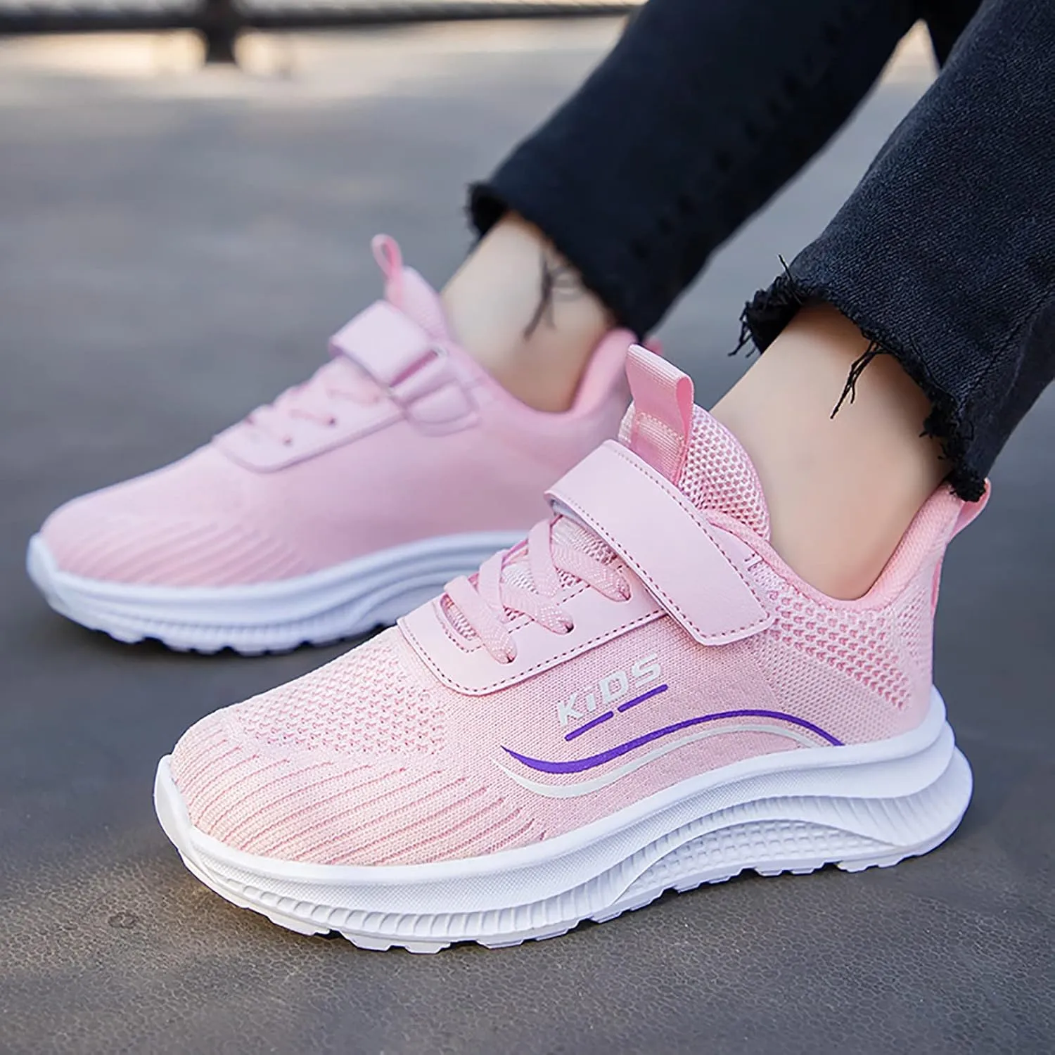 Kids Mesh Shoes Boys Girls Sneakers Lightweight Athletic Walking/Running Tennis Slip On Shoes(Toddler/Big Kid)