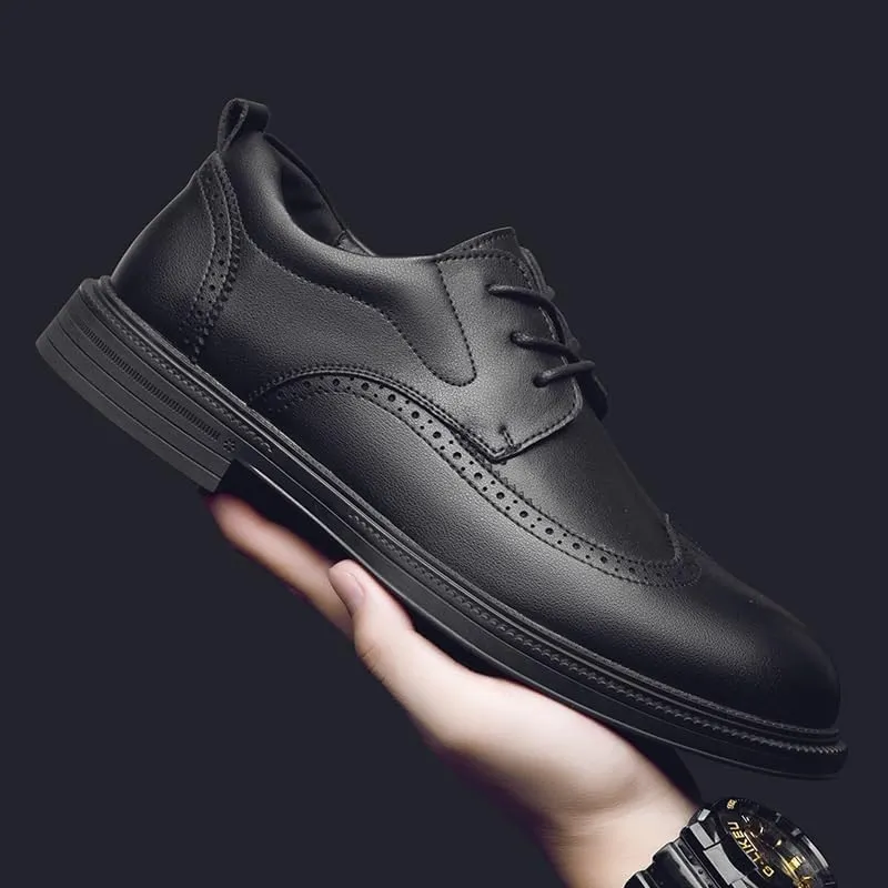 Laced Men's Leather Oxford Derby Hybrid Shoes - Transitional Footwear from Office to Weekend Outings