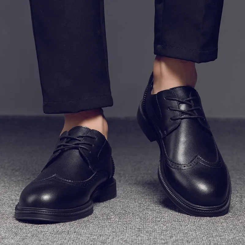 Laced Men's Leather Oxford Derby Hybrid Shoes - Transitional Footwear from Office to Weekend Outings
