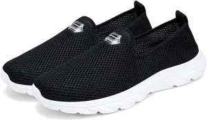 Lightweight Diabetic Shoes for Men Breathable and Light Outdoor Comfy Walking Shoe Elastic Fly Woven Mesh Shoes