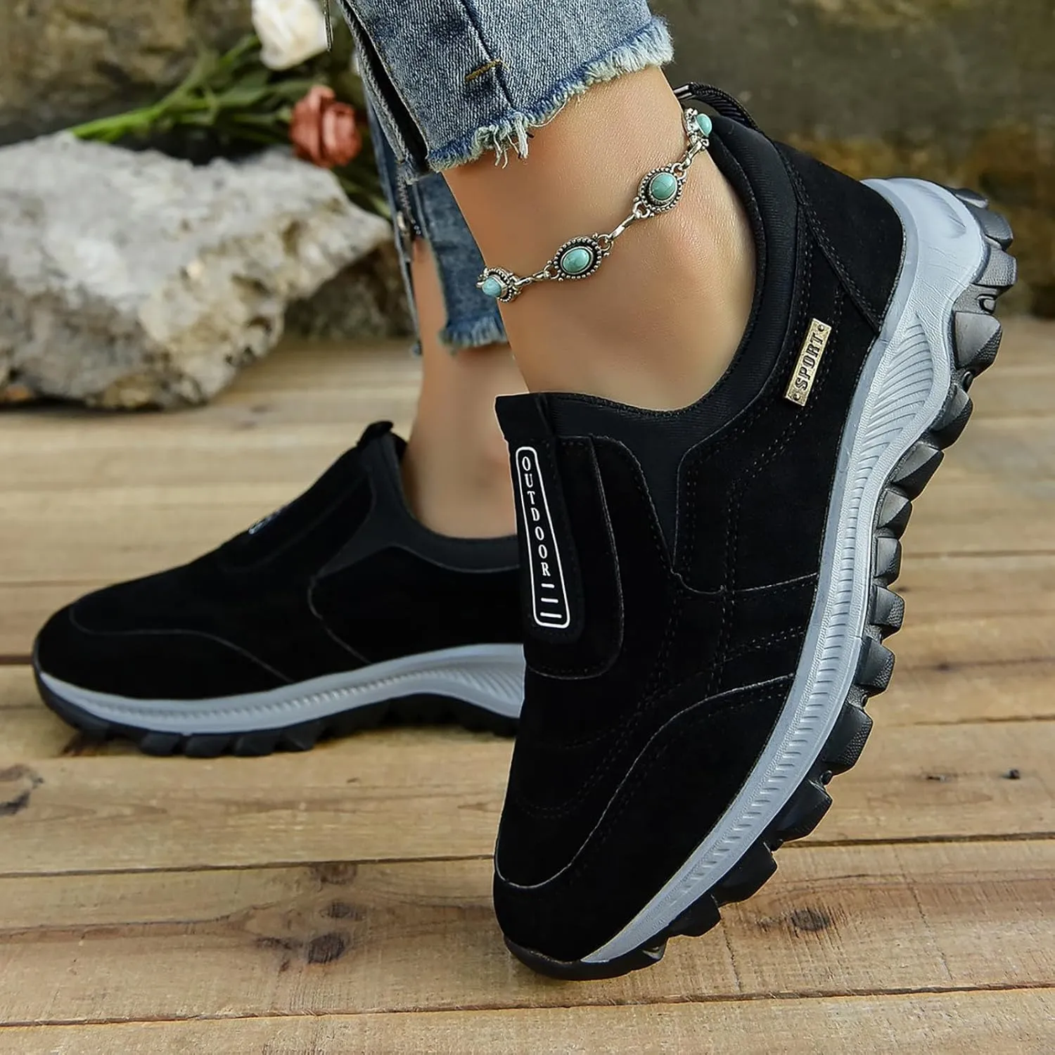 Lightweight Non Slip Sneakers for Men Breathable Casual Comfortable Walking Sneaker Elastic Fly Woven Mesh Shoes