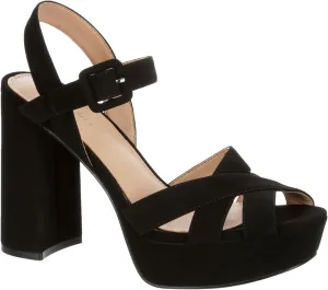 Limelight Amaris - Women's Strappy Platform Open Square Toe Chunky High Heels