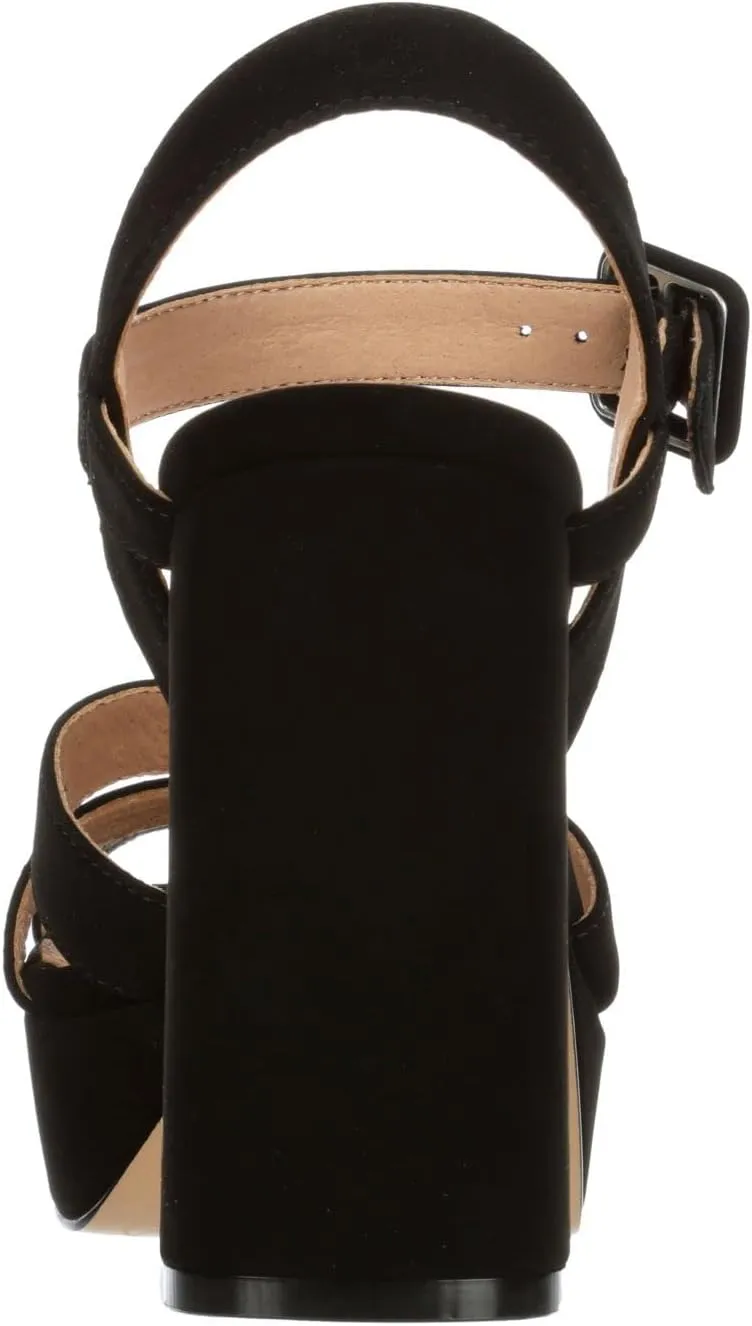 Limelight Amaris - Women's Strappy Platform Open Square Toe Chunky High Heels