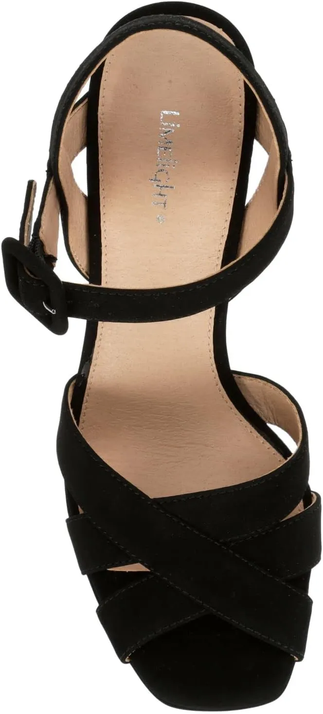 Limelight Amaris - Women's Strappy Platform Open Square Toe Chunky High Heels