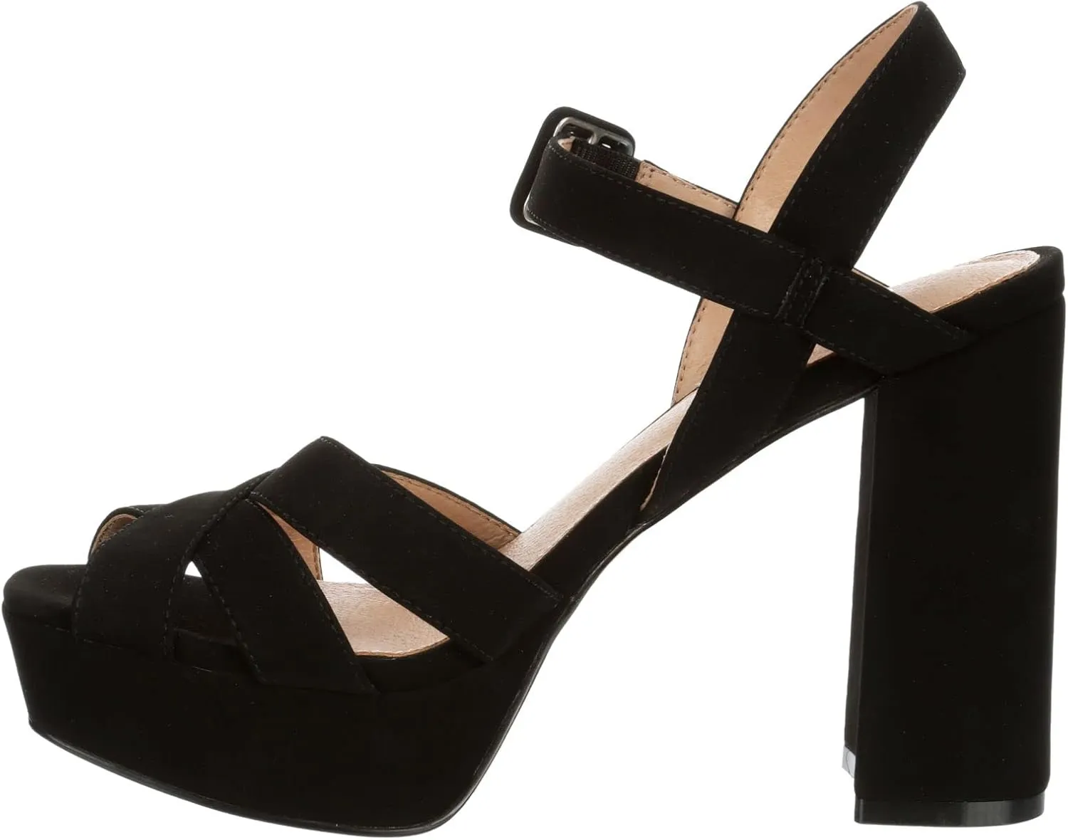 Limelight Amaris - Women's Strappy Platform Open Square Toe Chunky High Heels