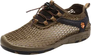Memory Foam Versatile Shoes for Men Breathable Elastic Fly Woven Mesh Sneaker Lightweight Elderly Slip on Shoes