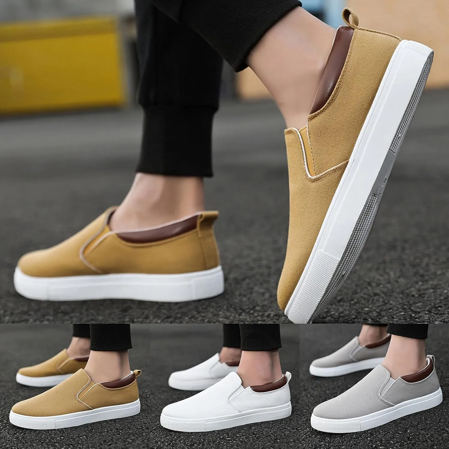 Memory Foam Versatile Shoes for Men Lightweight Breathable Walking Shoe Gym Tennis Elastic Fly Woven Mesh Shoes